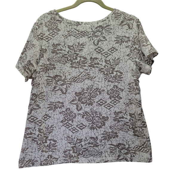 Palm Grove Womens T-Shirt Multi-Color Size XL Cotton Blend Short Sleeve Stretch - Picture 2 of 12